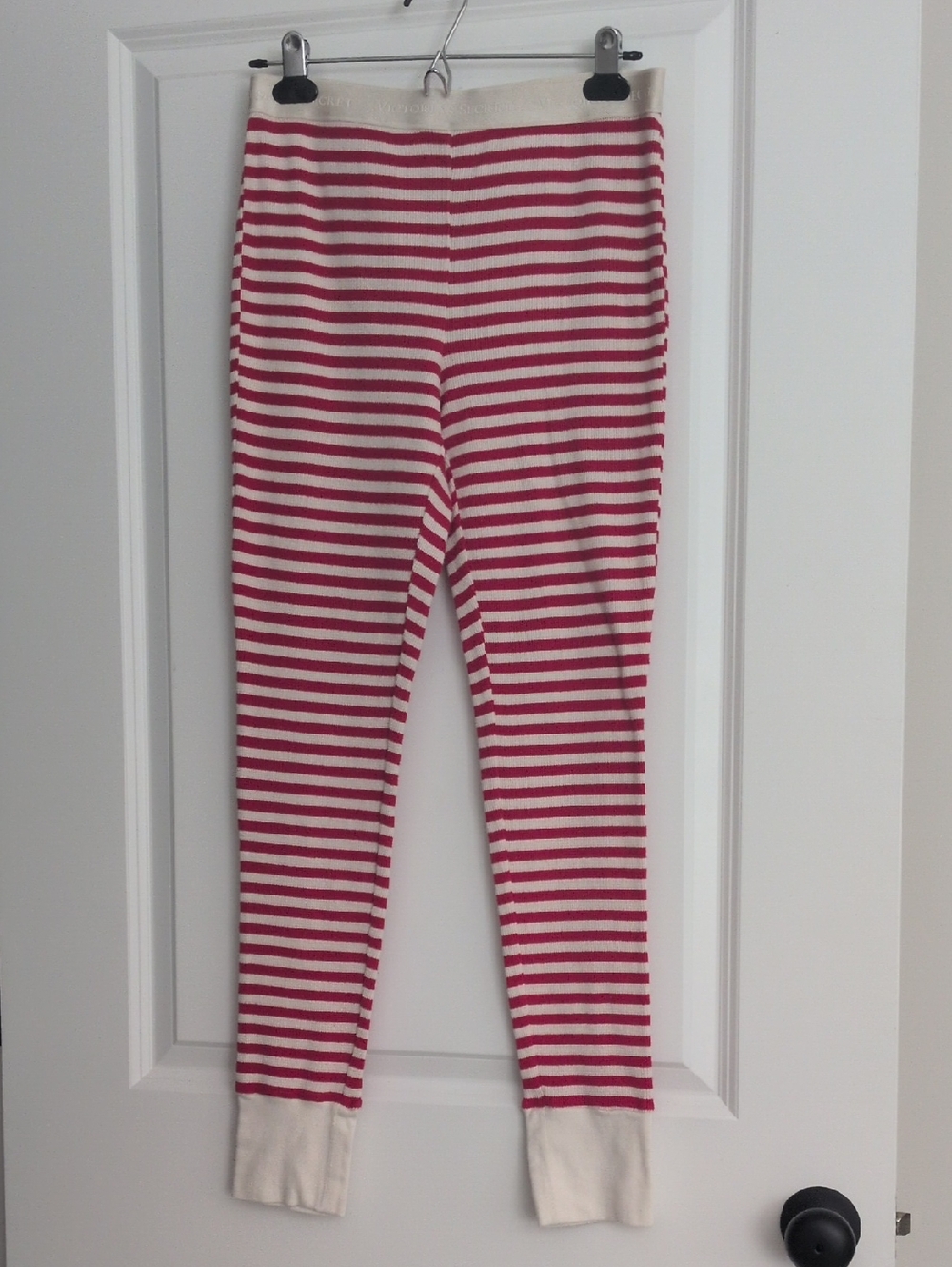 Victoria's Secret Red and Cream Striped Pajama Pants